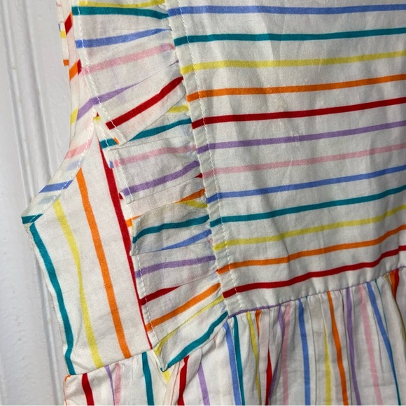 Eyelet & Ivy Rainbow Girl’s 5 Primary Striped School Dress preppy back to school - Picture 2 of 5